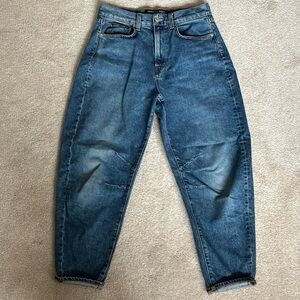 Veronica Beard Charlie Barrel Leg High Rise Jeans